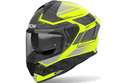 Kask integralny AIROH SPARK 2 LIVELY MINT GLOSS czarny żółty różowy biały