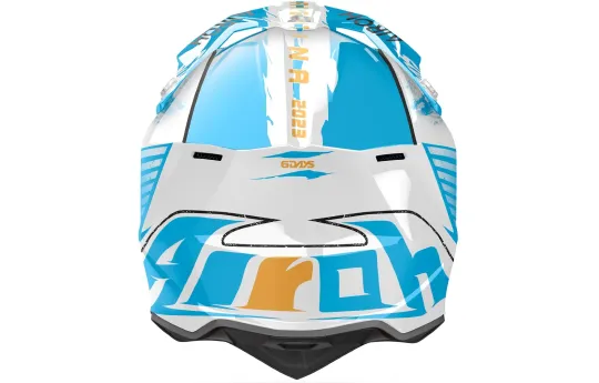 Kask cross AIROH WRAAAP CONQUER ORANGE MATT czarny szary pomarańczowy fluo