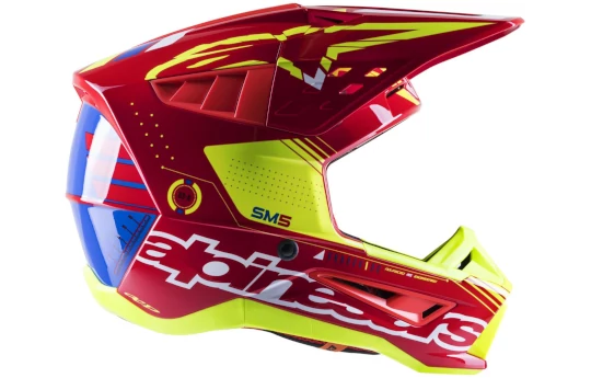 Kask cross ALPINESTARS S-M5 BOND SILVER/YELLOW FLUO/MILITARY GREEN srebrny żółty fluo czarny