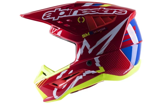 Kask cross ALPINESTARS S-M5 BOND SILVER/YELLOW FLUO/MILITARY GREEN srebrny żółty fluo czarny