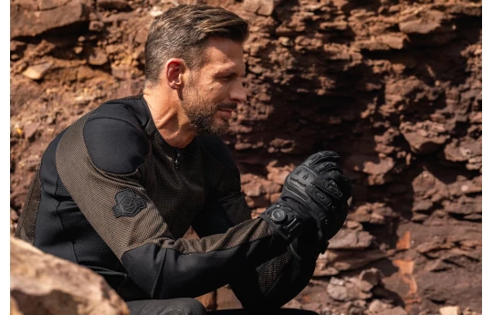 Rękawice miejskie KNOX ORSA TEXTILE OR4 SAGE GREEN zielony czarny