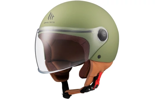 Kask otwarty MT STREET S SOLID GREEN zielony