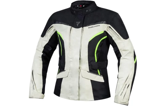Kombinezon tekstylny damski REBELHORN HIKER III LADY BLACK/GREY/FLO YELLOW czarny szary żółty fluo