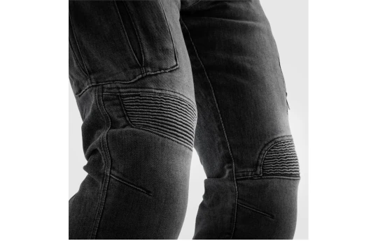 Jeansy motocyklowe REBELHORN VANDAL MONOLAYER WASHED BLACK czarny