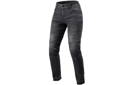 Jeansy motocyklowe damskie REVIT MOTO 2 LADY DARK BLACK STONE czarny