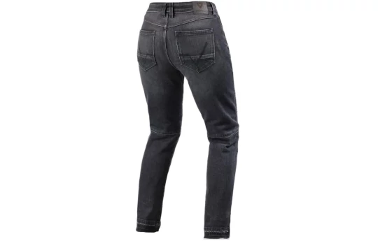Jeansy motocyklowe damskie REVIT MOTO 2 LADY DARK BLACK STONE czarny