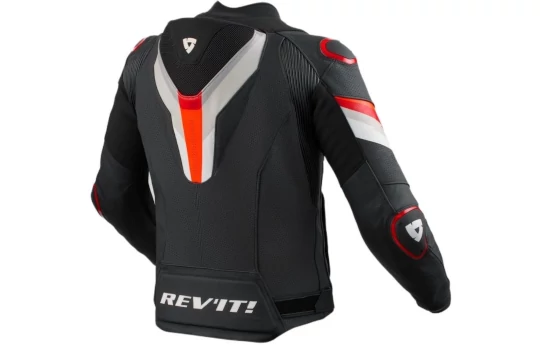 Kurtka skórzana REVIT QUANTUM 3 PRO BLACK/RED czarny czerwony