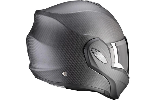 Kask szczękowy SCORPION EXO-TECH EVO CARBON SOLID BLACK czarny