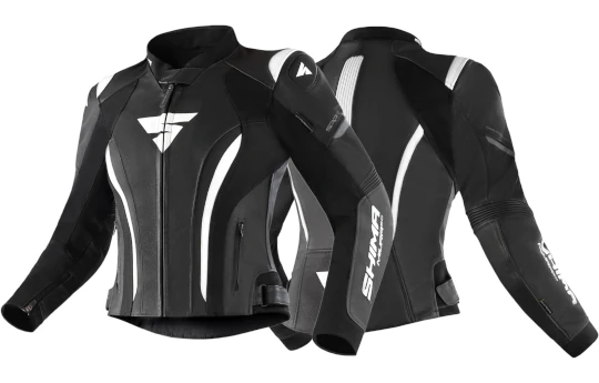 Kurtka skórzana damska SHIMA MIURA 2.0 BLACK/WHITE czarny biały