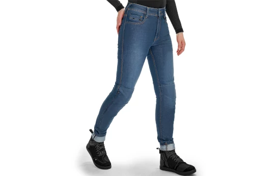 Jeansy motocyklowe damskie SHIMA RIDGE LADY BLACK czarny
