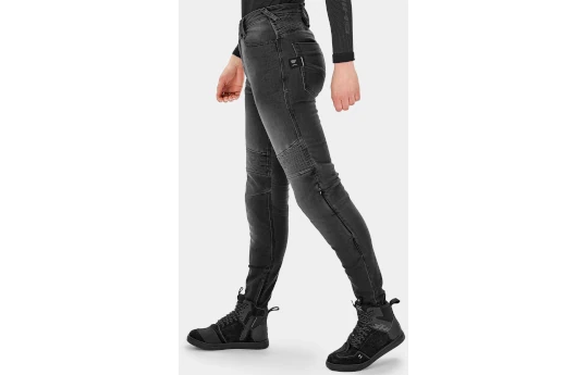 Jeansy motocyklowe damskie SHIMA ZENITH LADY BLACK czarny