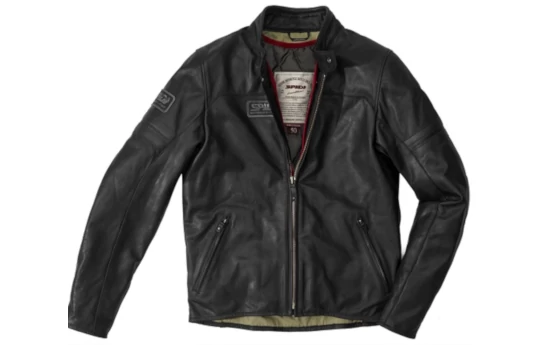 Kurtka skórzana SPIDI VINTAGE ICE/BLACK czarny szary