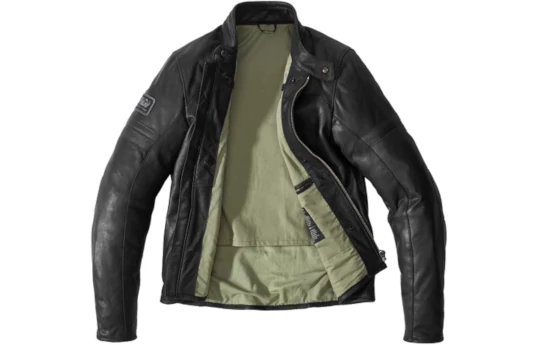 Kurtka skórzana SPIDI VINTAGE ICE/BLACK czarny szary