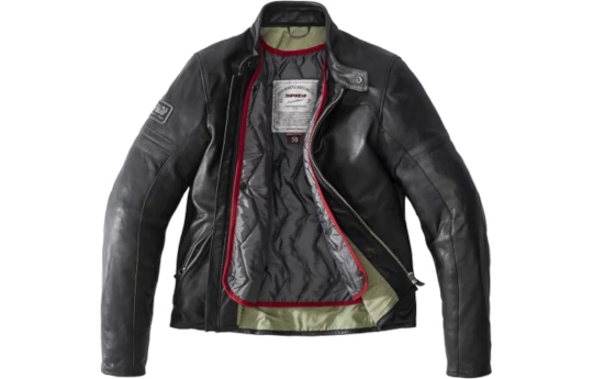 Kurtka skórzana SPIDI VINTAGE ICE/BLACK czarny szary