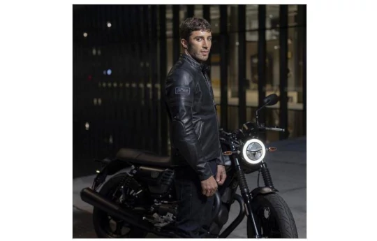 Kurtka skórzana SPIDI VINTAGE ICE/BLACK czarny szary