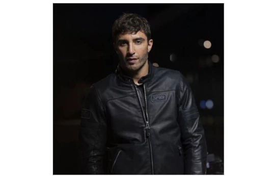 Kurtka skórzana SPIDI VINTAGE ICE/BLACK czarny szary