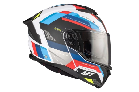 Kask motocyklowy MT ATOM 2 SV BAST WHITE/BLUE/RED biały niebieski czerwony czarny