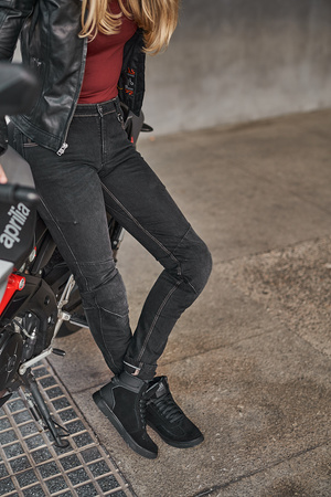 Damskie jeansy motocyklowe Shima DEVON czarny