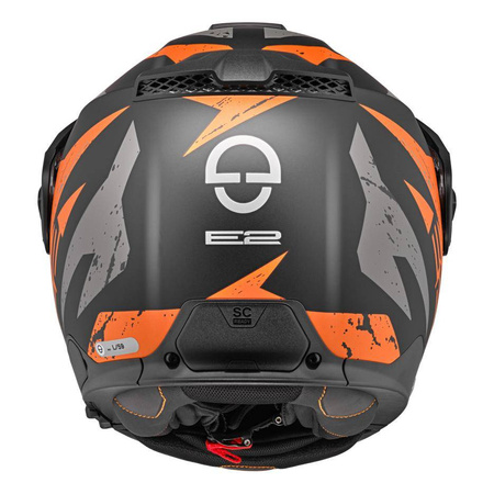 Kask motocyklowy SCHUBERTH E2 ECE EXPLORER ORANGE szary pomarańczowy czarny
