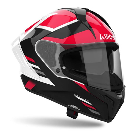 Kask motocyklowy AIROH MATRYX THRON RED GLOSS czerwony biały czarny