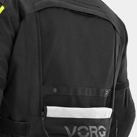 Kurtka motocyklowa VORG CUMULUS FLUO czarny szary żółty fluo