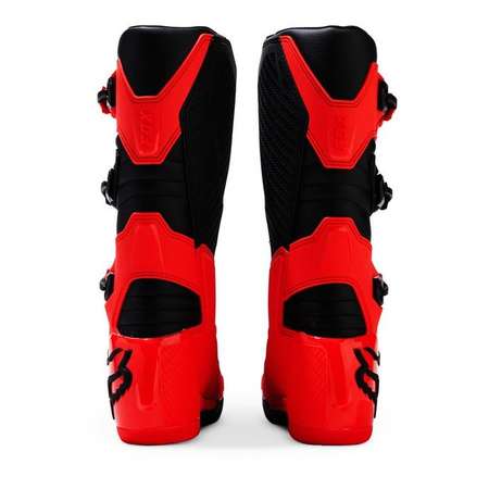 Dziecięce buty motocyklowe cross offroad mtb FOX Comp Fluo czerwony Junior
