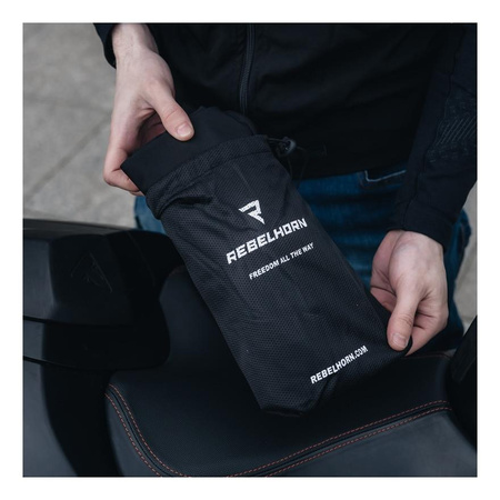 Kurtka motocyklowa skórzana Rebelhorn VANDAL czarny-czerwony