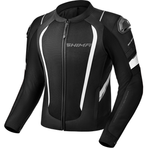 Kurtka motocyklowa tekstylna miejska Shima MESH PRO 2.0 czarny/biały