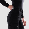 Spodnie jeans damskie OZONE JANE LADY JOGGER FIT BLACK czarny
