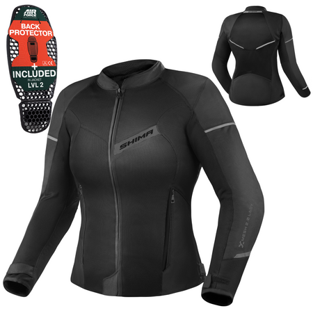 Damska kurtka motocyklowa tekstylna miejska Shima X-MESH 2.0 czarny
