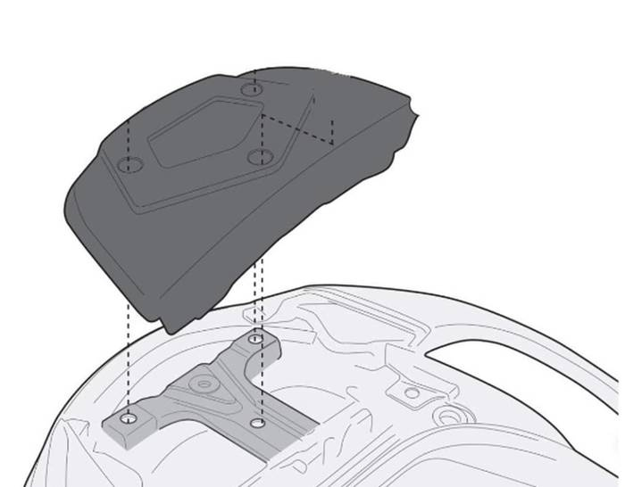 Kappa stelaż kufra centralnego Suzuki Burgman 650 / Executive (02-15) ( z płytą monokey )