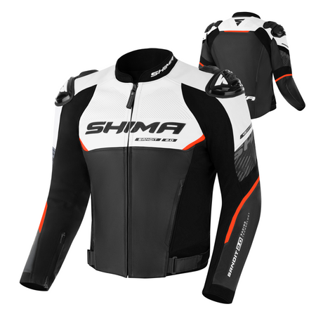 Kurtka motocyklowa sportowa/miejska skórzana Shima BANDIT 2.0 czerwony