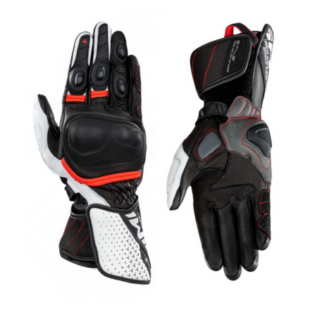 Rękawice motocyklowe Shima ST-3 biały/czerwony