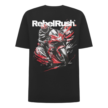 Koszulka T-shirt REBELRUSH REBEL OVERSIZE BLACK czarny
