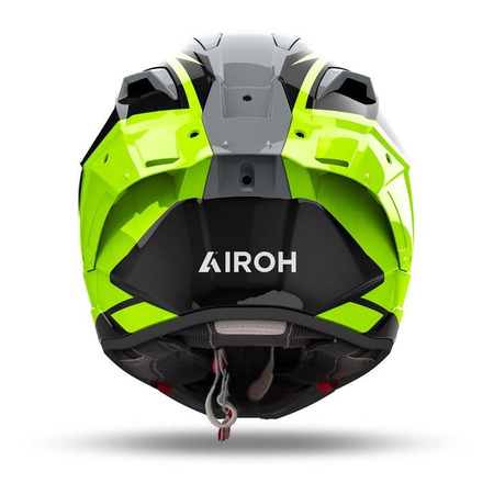 Kask motocyklowy AIROH GP800 MASTER YELLOW GLOSS żółty fluo szary czarny
