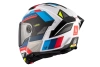 Kask motocyklowy MT ATOM 2 SV BAST WHITE/BLUE/RED biały niebieski czerwony czarny