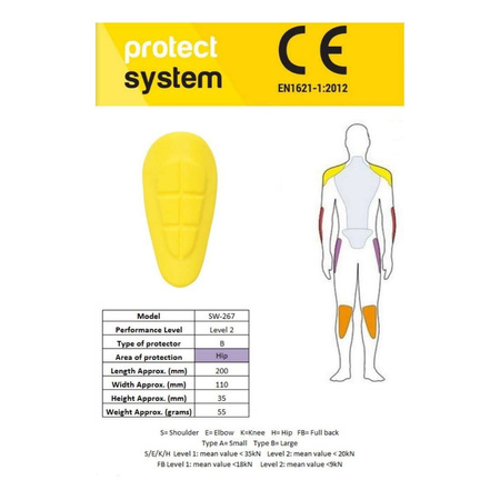 Ochraniacz bioder PRO-TEC SW-267 Os (2 Sztuki)