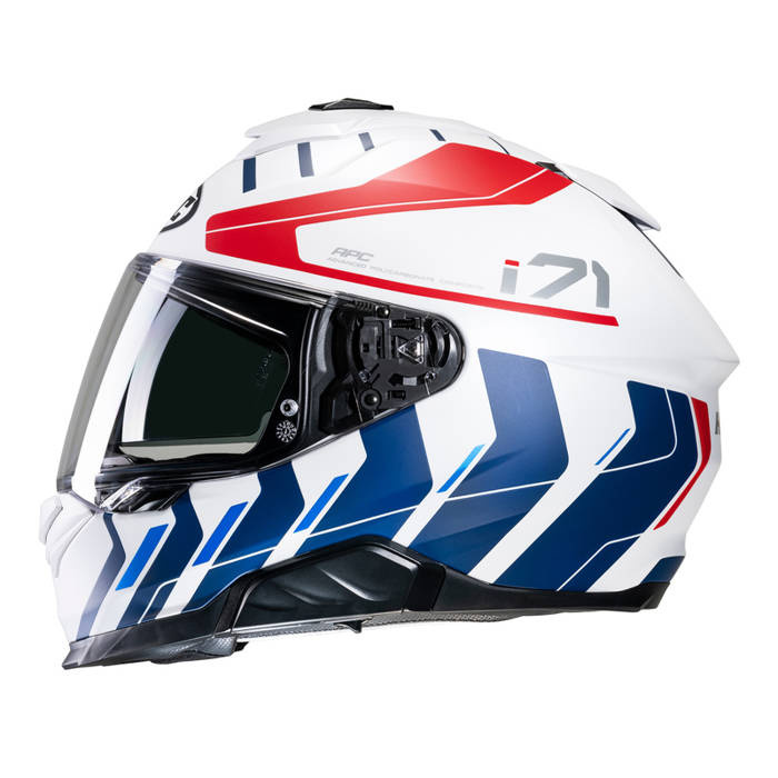 Kask motocyklowy HJC I71 Simo biały/czerwony/niebieski