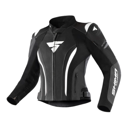 Damska kurtka motocyklowa skórzana Shima MIURA 2.0 czarny/biały