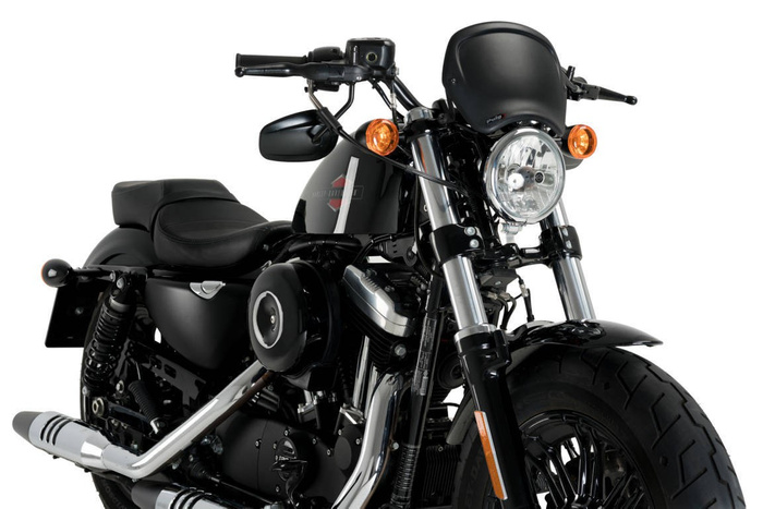 PUIG Owiewka  Retroplate do Harley-Davidson Sportster 48 17-20 – Uniwersalna szyba poprawiająca aerodynamikę