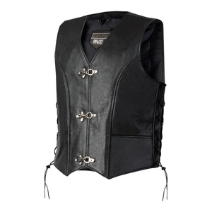 Kamizelka skórzana motocyklowa OZONE RINO czarna