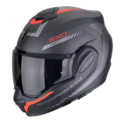 Kask motocyklowy SCORPION EXO-TECH EVO CARBON COSY BLACK/RED czarny czerwony