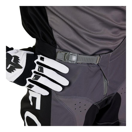 Dziecięce spodnie motocyklowe cross offroad FOX 180 Nitro czarny/szary Junior