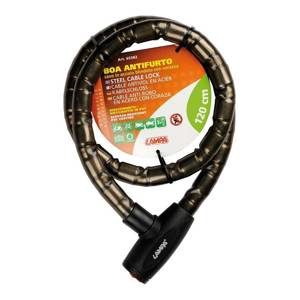 Hartowana stalowa blokada linki powlekana tworzywem sztucznym LAMPA Boa Ø 24 mm - 120 cm