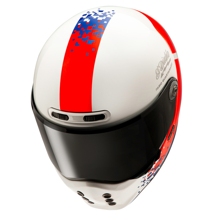 Kask motocyklowy HJC V10 Fq20 Retro biały/czerwony/niebieski