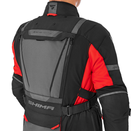 Kurtka motocyklowa tekstylna miejska Shima HERO 2.0 czerwony
