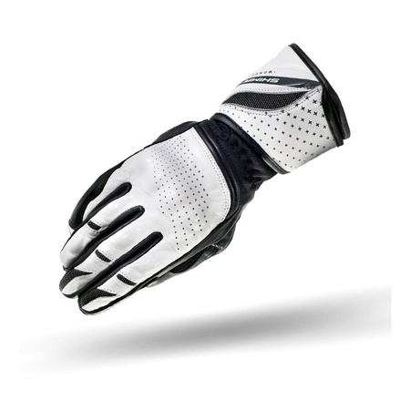 Damskie rękawice motocyklowe skórzane turystyczne Shima MONDE biały