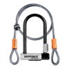 Zapięcie Motocyklowe KRYPTONITE Kryptolok Mini-7 – U-Lock z Linką Stalową, 12,7/10 mm x 82 mm x 178 mm – Uniwersalny