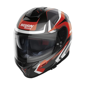 Kask motocyklowy NOLAN N80-8 RUMBLE WHITE/BLACK/RED czerwony biały czarny szary