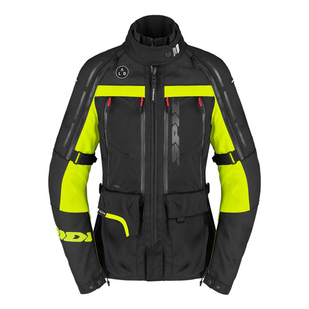 Kurtka motocyklowa tekstylna damska SPIDI 4 SEASON V3 LADY YELLOW FLUO czarny żółty fluo